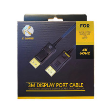 KGAMING 3M DISPLAY PORT CABLE, FOR GAMING MONITOR GRAPHICS CARD TV/PC LAPTOP 4K 60HZ (HSDP01)